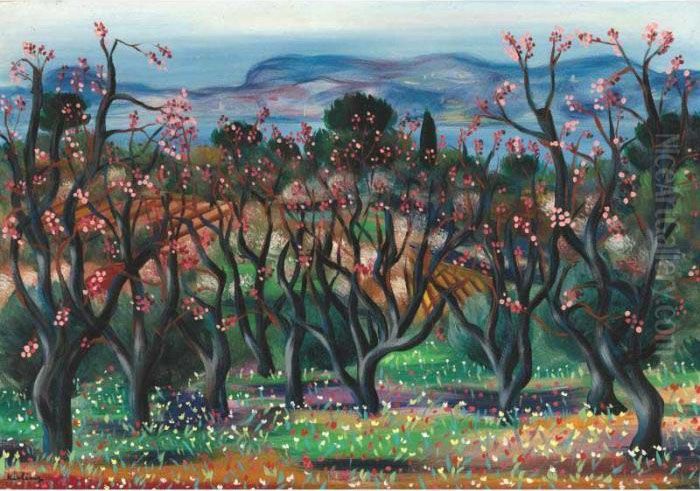 Paysage De Sanary Oil Painting by Jean Kisling