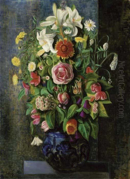Fleurs Oil Painting by Jean Kisling