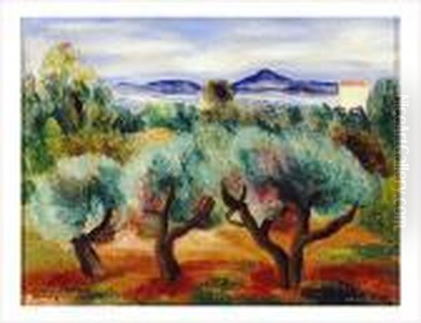 Paysage De Provence Oil Painting by Jean Kisling
