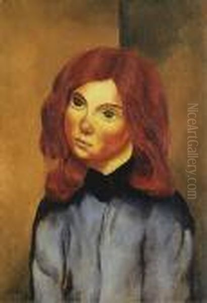 Portrait (la Petite Rouquine) Oil Painting by Jean Kisling