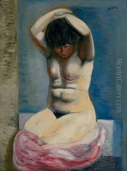 Huile Sur Toile D'origine Oil Painting by Jean Kisling
