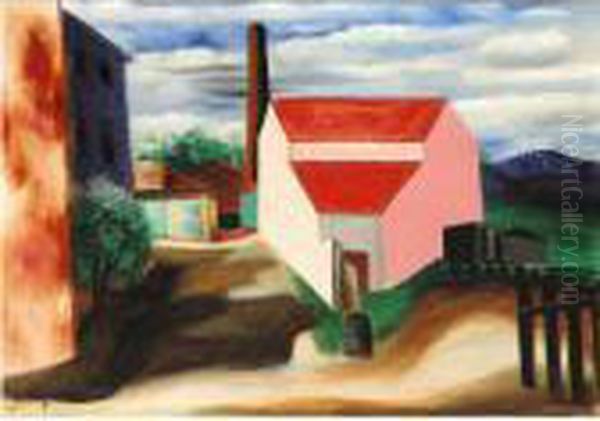 Une Maison A Saint Tropez Oil Painting by Jean Kisling