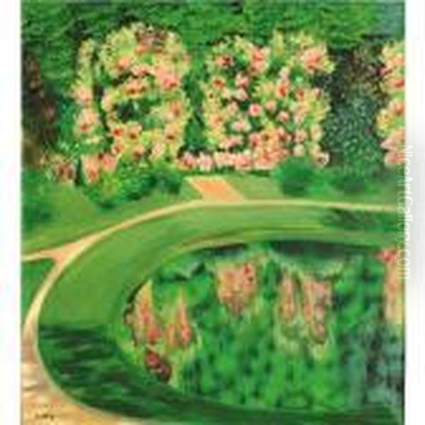 Garden In The South Of France Oil Painting by Jean Kisling