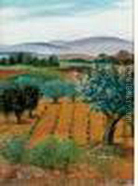 Paysage De Sanary Oil Painting by Jean Kisling