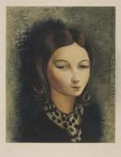 Tete De Jeune Fille Oil Painting by Jean Kisling