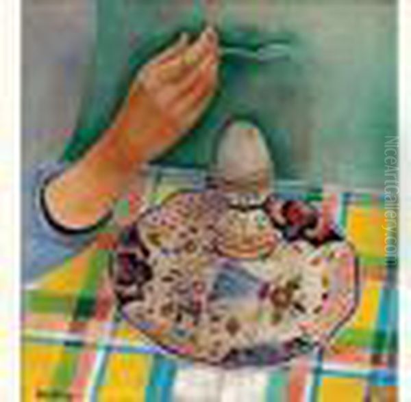 Nature Morte A L'oeuf, Circa 1933 Oil Painting by Jean Kisling