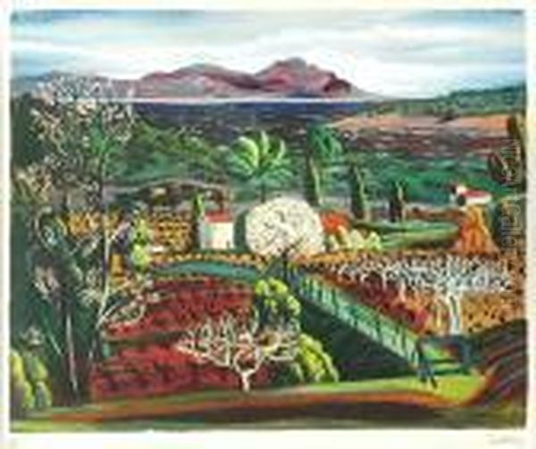 Pejzaz Z Poludnia Francji Oil Painting by Jean Kisling