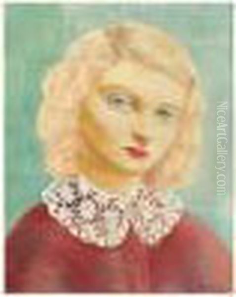 Le Col De Dentelle Oil Painting by Jean Kisling