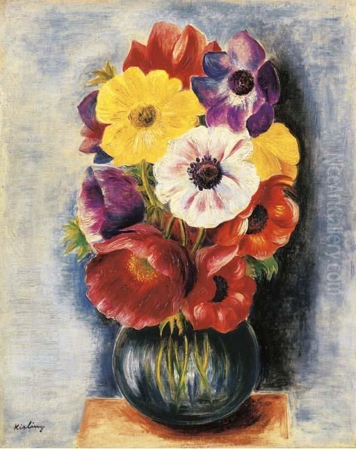 Vase De Fleurs Oil Painting by Jean Kisling