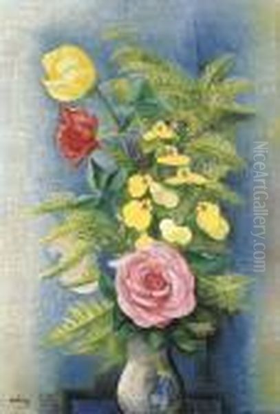 Fleurs Dans Un Vase Oil Painting by Jean Kisling