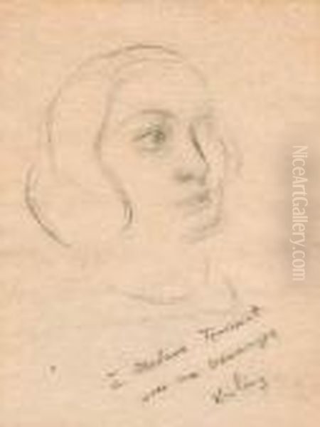 Portrait Presume De Madametoussaint Oil Painting by Jean Kisling