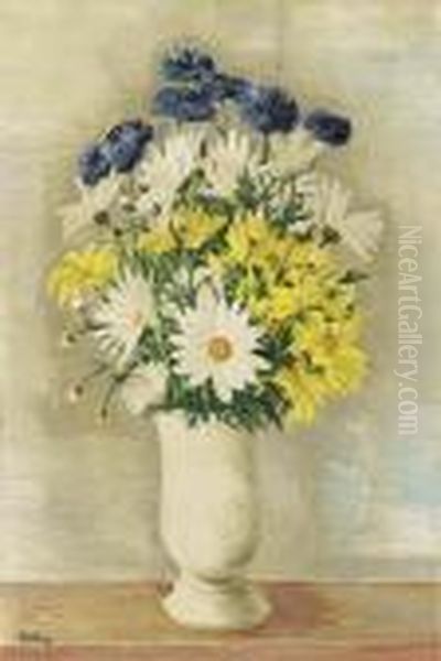 Vase De Fleurs Oil Painting by Jean Kisling