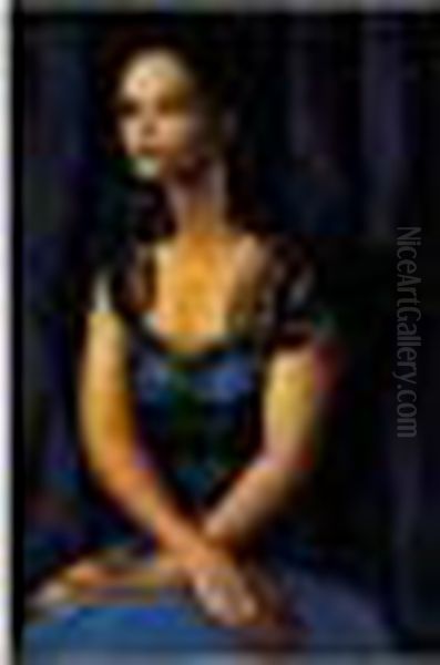 Mrs B. Dunn. 1943. Oil Painting by Jean Kisling