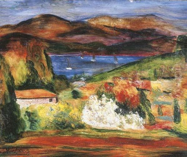 Paysage De Saint-tropez Oil Painting by Jean Kisling