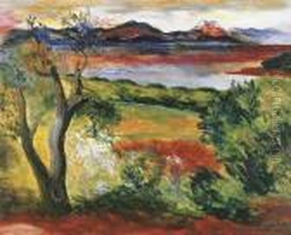 Paysage De Saint-tropez Oil Painting by Jean Kisling