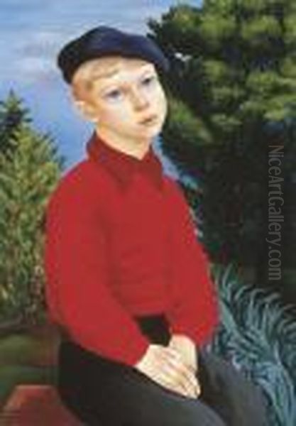 Jeune Garcon Au Beret Oil Painting by Jean Kisling