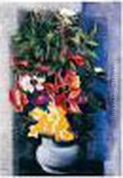 Nature Morte Aux Fleurs Oil Painting by Jean Kisling