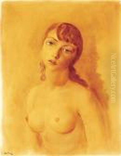 Buste De Jeune Fille Oil Painting by Jean Kisling