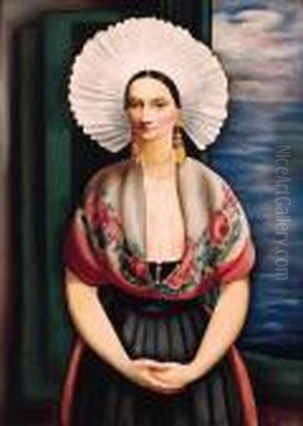 Madame Albert Croquez Oil Painting by Jean Kisling