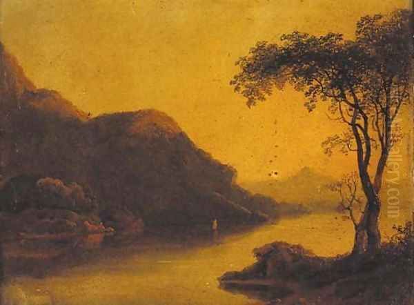 Across the river to the mountains beyond Oil Painting by James Arthur O'Connor