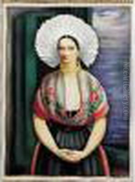 Madame A. Croquez Oil Painting by Jean Kisling