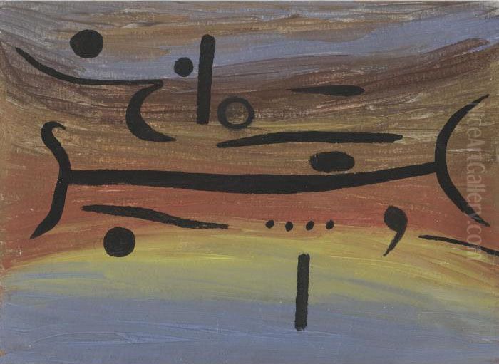 Instrumente (instruments) Oil Painting by Paul Klee