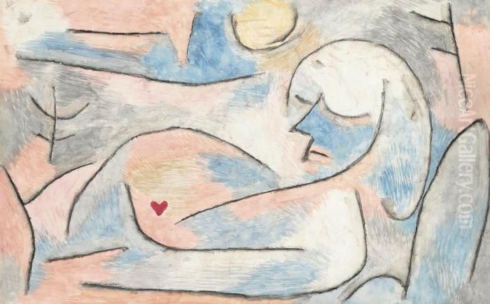 Winterschlaf Indistinctly Oil Painting by Paul Klee