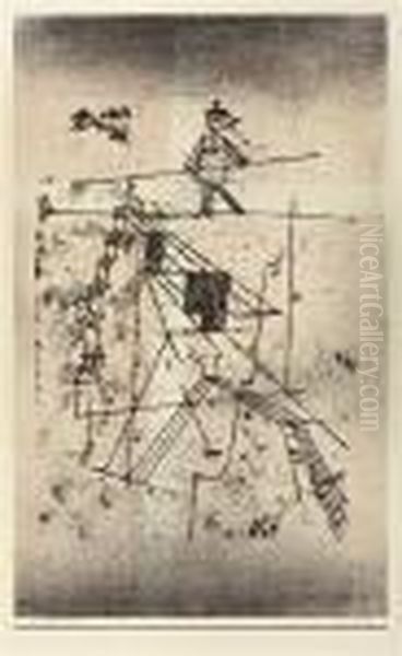 Der Seiltanzer [tightrope Walker] Oil Painting by Paul Klee