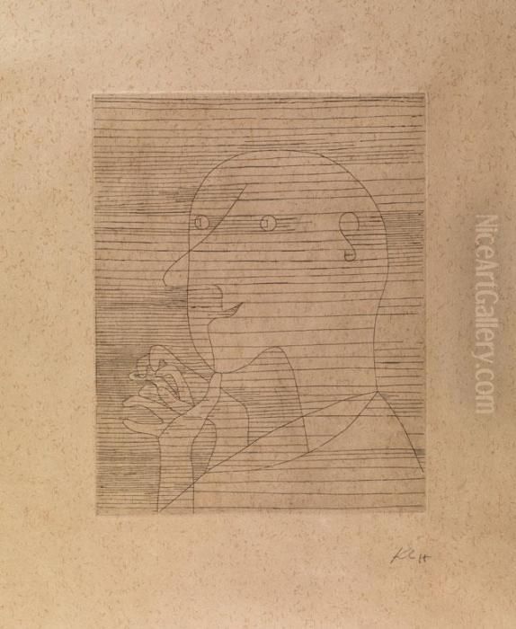 Rechnender Greis Oil Painting by Paul Klee