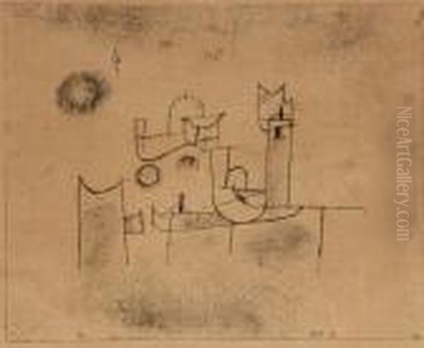 Sonne Im Thor Oil Painting by Paul Klee