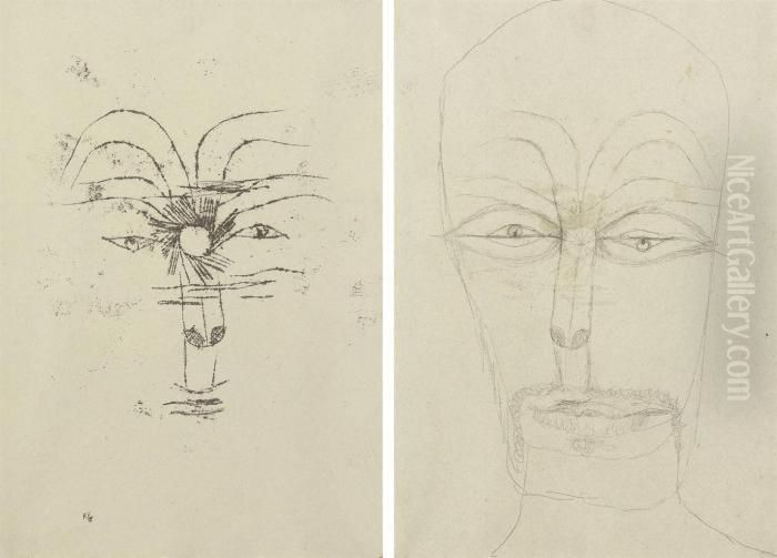 Mister Sol Oil Painting by Paul Klee