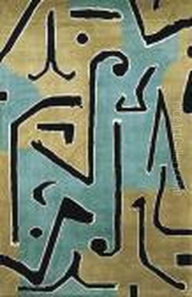 Brins D'herbe Oil Painting by Paul Klee