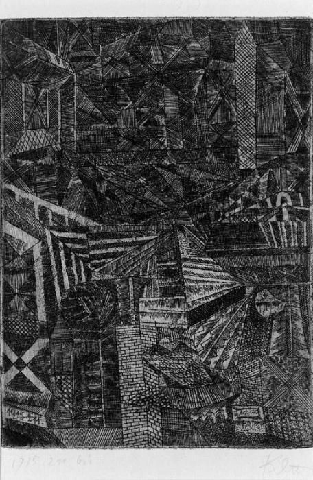 Spiegelndes Fenster (kornfeld 64) Oil Painting by Paul Klee