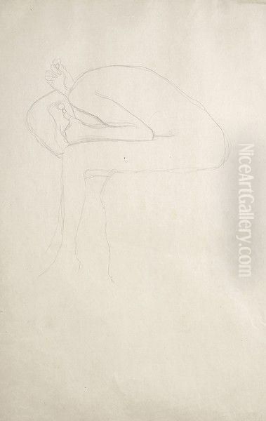 Desespoir Oil Painting by Gustav Klimt