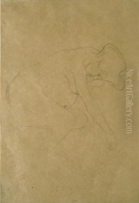 Donna Incinta Oil Painting by Gustav Klimt