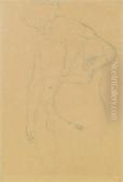 Study Of A Couple For
 Hope I Oil Painting by Gustav Klimt