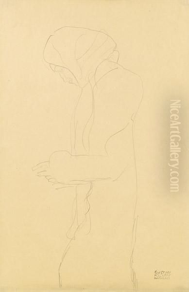 Study For
 Hope Ii Oil Painting by Gustav Klimt