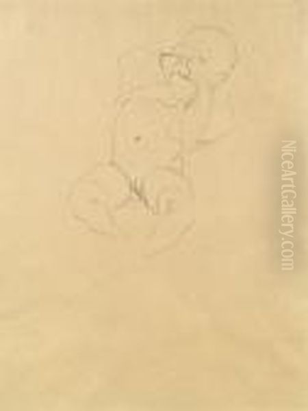 Study For
 Hoffnung Ii Oil Painting by Gustav Klimt