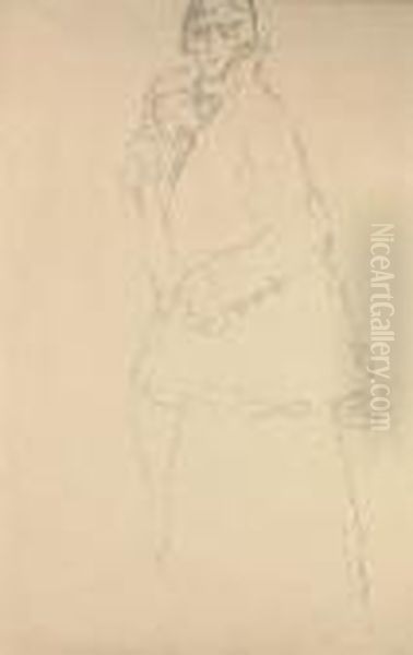 Study For 
Die Freundinnen Oil Painting by Gustav Klimt