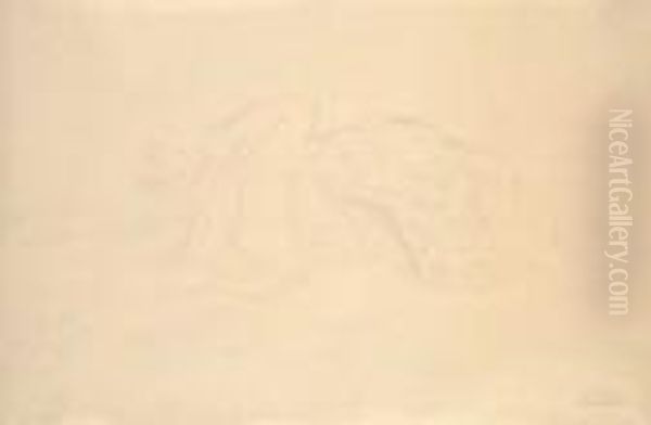 Liebespaar Nach Rechts
 With The 
Nachlass Oil Painting by Gustav Klimt