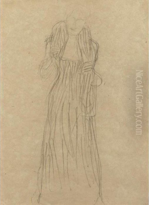 Property From The Estate Of A Gentleman
 

 
 
 

 
 Stehende Frau Mit Boa (standing Woman With Boa) Oil Painting by Gustav Klimt