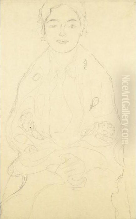 Fraulein Lieser (miss Lieser) Oil Painting by Gustav Klimt