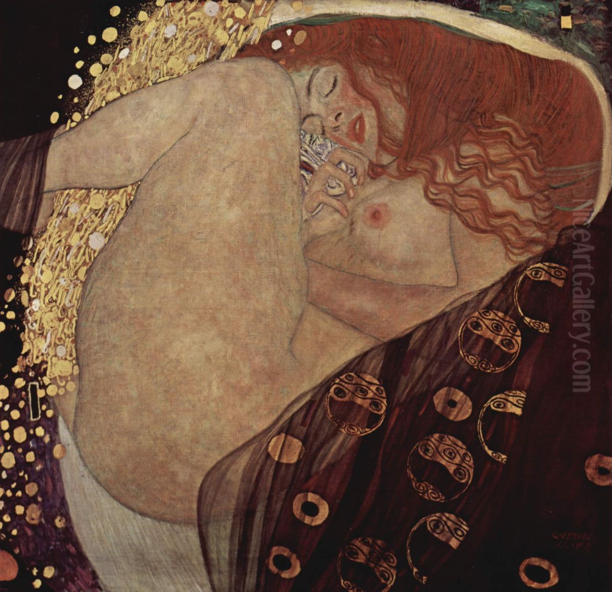Danae Oil Painting by Gustav Klimt