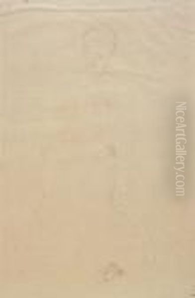 Seated Nude Oil Painting by Gustav Klimt