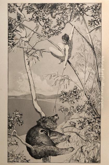 Acht Blatt Aus Der Folge Intermezzi Oil Painting by Max Klinger