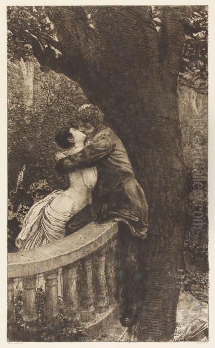 Eine Liebe Oil Painting by Max Klinger