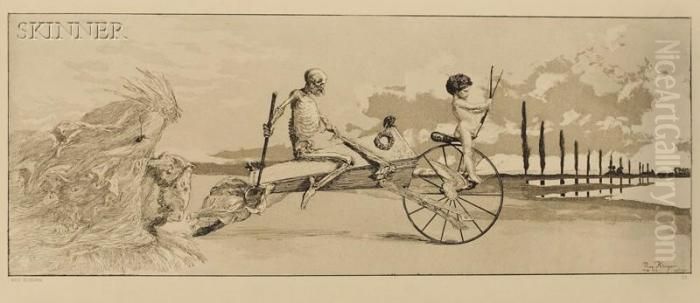 Amor, Tod Und Jenseits Oil Painting by Max Klinger