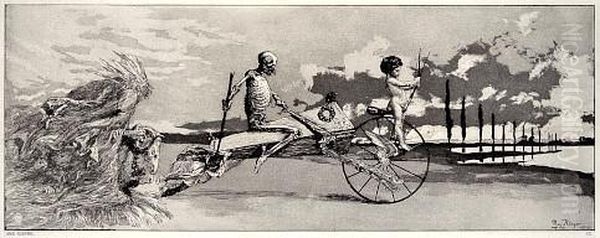 Opus Xii: Amor, Todund Jenseits Oil Painting by Max Klinger