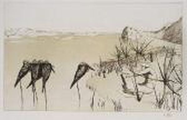 Rettungen Ovidischer Opfer, Opus Ii (rescue Of Ovid's Victims, Opus Ii) (s. 25-39) Oil Painting by Max Klinger