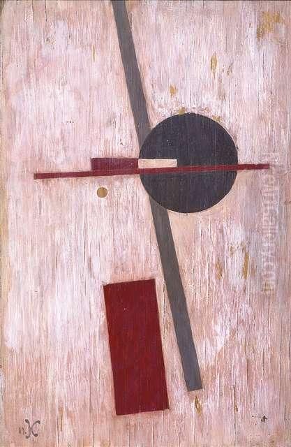Kliun, Ivan: Composition 
Suprematiste. Oil Onwood. Initials. - Small Parts With Loss Of Colour Oil Painting by Ivan Klioune